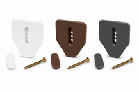 Polycarbonate glazing bar end caps available in White, Brown and Anthracite Grey with fixing screw and cover cap.