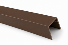 Brown polycarbonate sheet end closure for sealing and protecting the ends of multiwall polycarbonate roofing sheets.