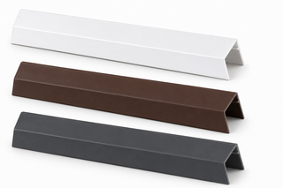 Polycarbonate sheet end closures available in White, Brown and Anthracite Grey for sealing the open ends of polycarbonate roofing sheets.