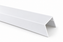 White polycarbonate sheet end closure for sealing and protecting the ends of multiwall polycarbonate roofing sheets.