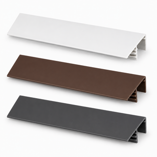Polycarbonate sheet side flashing available in White, Brown and Anthracite Grey for finishing the edge of polycarbonate roofing sheets.